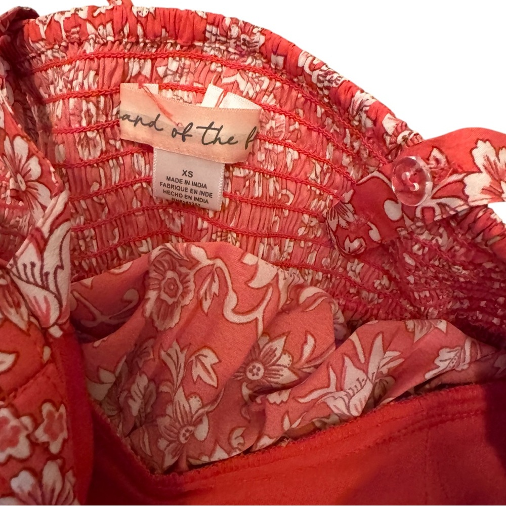 Band of The Free Free People Floral Red Maxi Dress - Picture 3 of 3